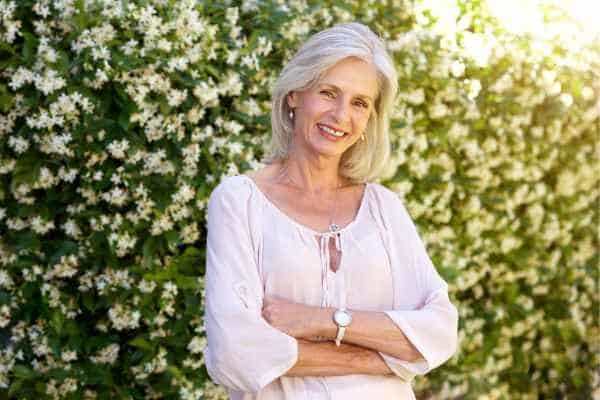 Older woman happy with urinary incontinence treatment Shoreham Beach